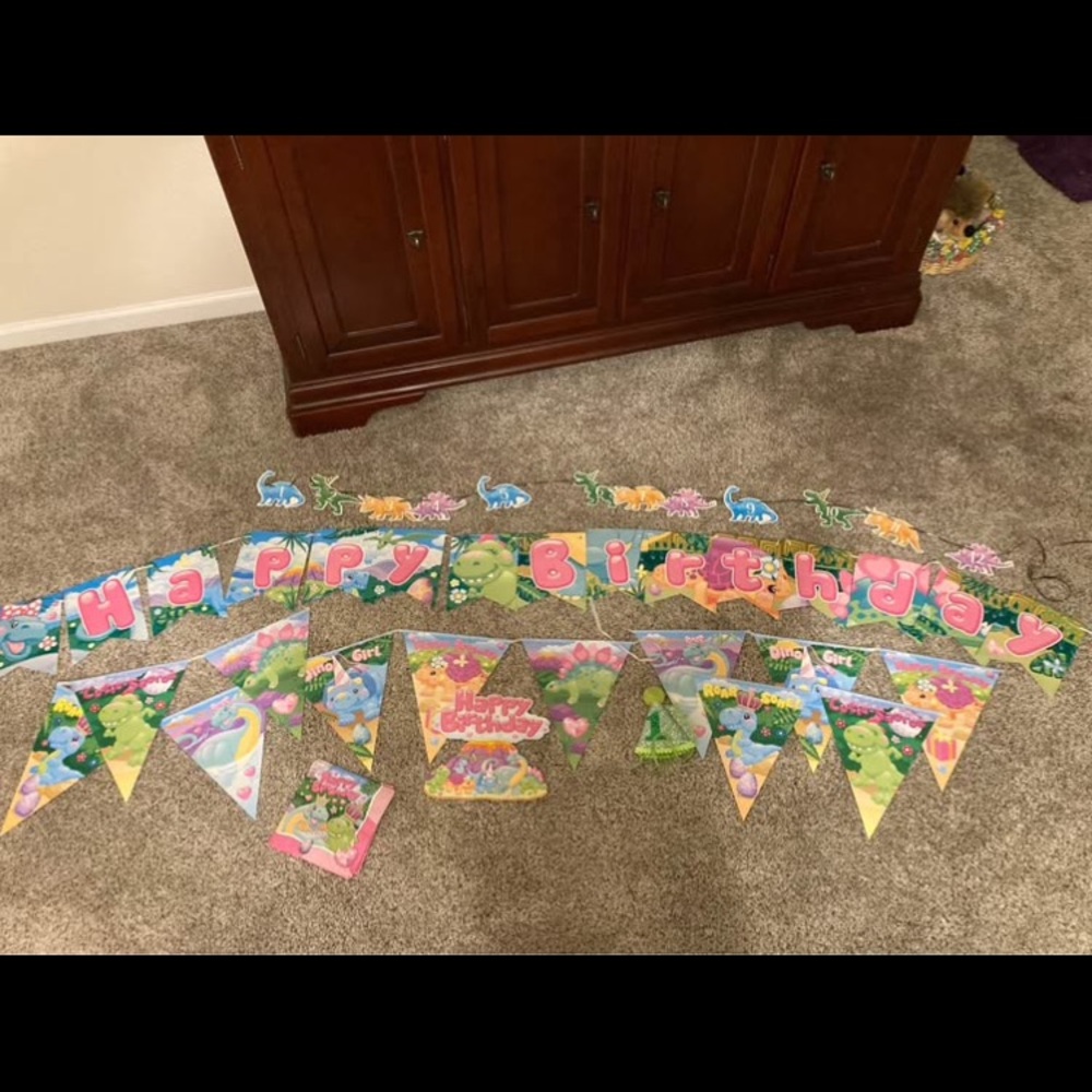 Girl Dinosaur Party Supplies Pink Dinosaur Dino Themed Bday Party Decor